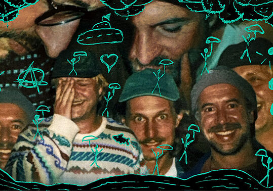Bandcollage Steaming Satellites am 21.10.2026 im WUK Wien.