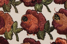 gestickte Blumen auf einem Textil