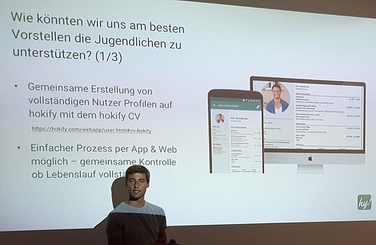 Hokify Präsentation mit Powerpoint