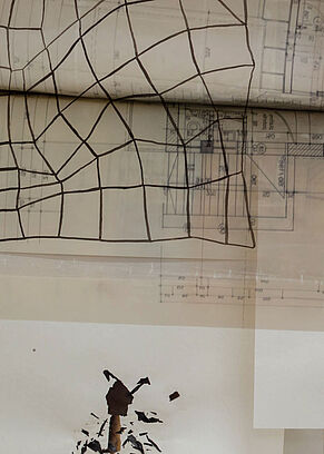 "Former City" (2017-ongoing) Archival material and drawings by Yane Calovski
