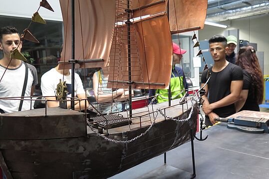 Piratenschiff, von Lehrlingen gebaut