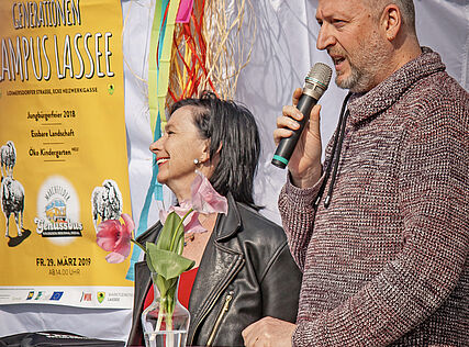 Christoph Trauner und Ursula Königer reden 