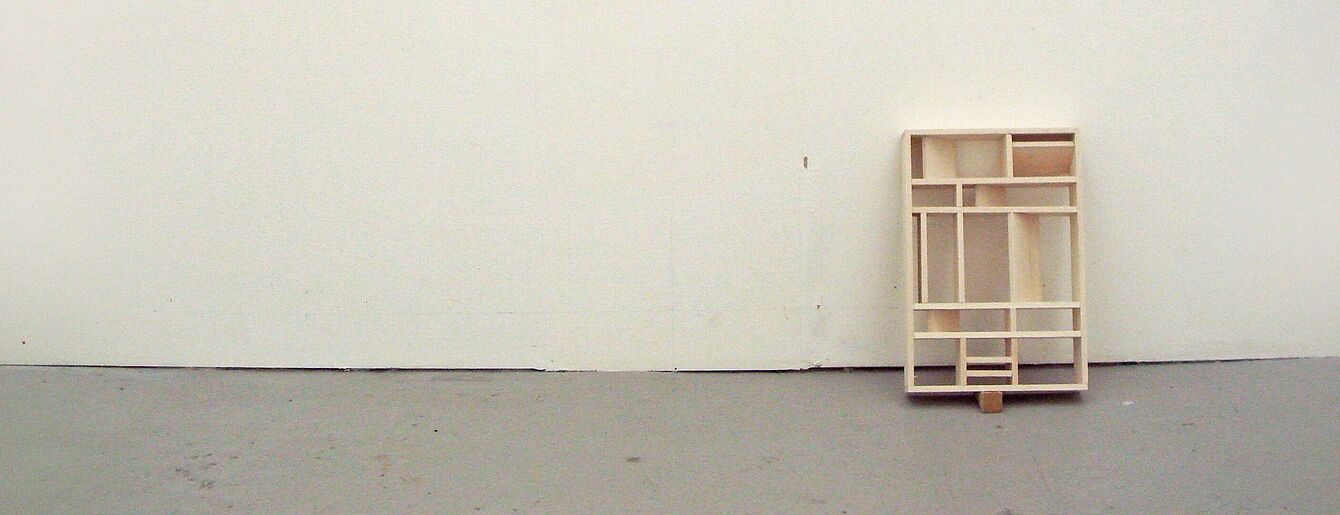 Matthew Verdon "The rectangular plane should be seen rather as the result of a plurality of straight lines in rectangular opposition (Nos. 1 - 6)", 2010 Balsa and foamcore, Dimensions variable