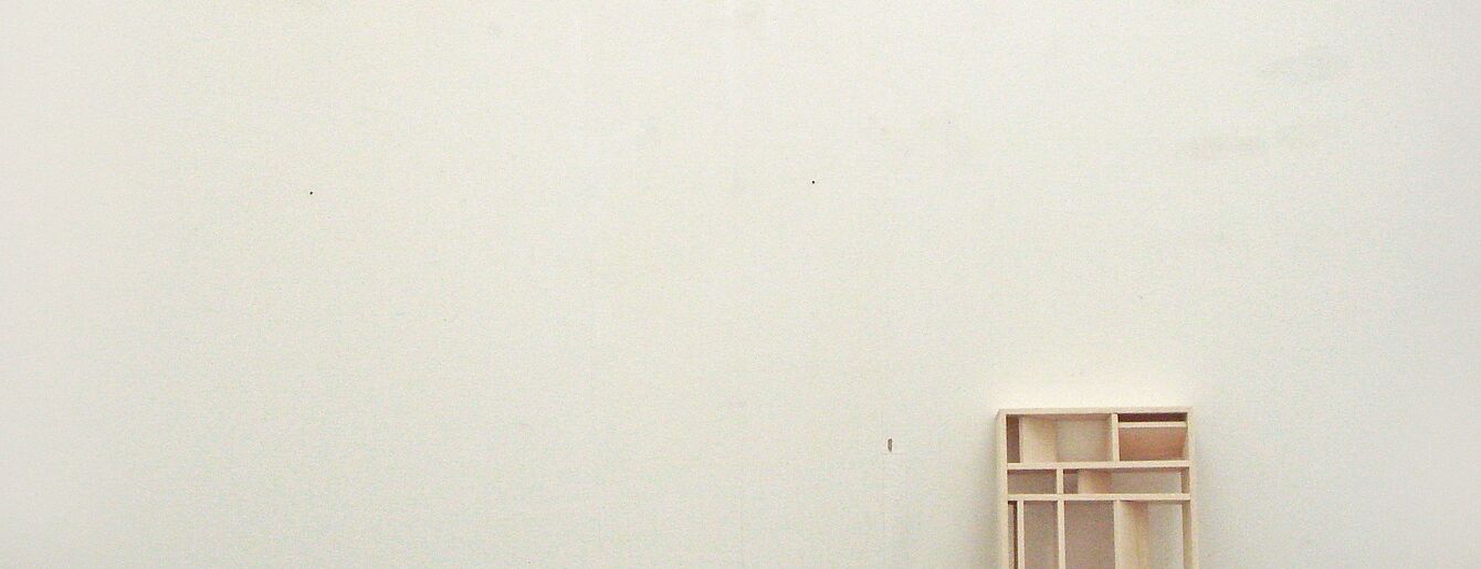 Matthew Verdon "The rectangular plane should be seen rather as the result of a plurality of straight lines in rectangular opposition (Nos. 1 - 6)", 2010 Balsa and foamcore, Dimensions variable