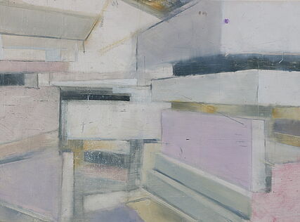 Interieur 44, 40 x 71 cm, 2016, Öl auf Kapaplatte