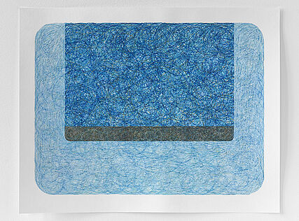 layers of lines / pool, 50 x 60 cm, Buntstift auf Papier, 2019