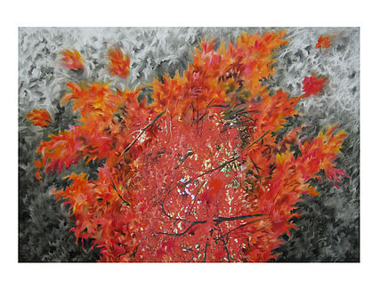Feuerahorn I, 70 x 100 cm, Kreide, Kohle, Acryl auf Papier, 2012