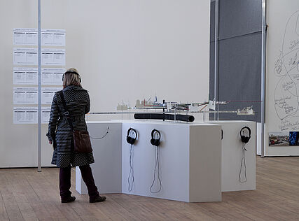 Michael Hieslmair und Michael Zinganel, EXIT Karlsplatz. Alltag im Labyrinth | Audioskulptur | 2008 | Ausstellungsansicht | KEX 2012 | Foto: Michael Hieslmair