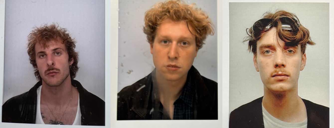 Drei Porträtfotos von jungen Personen mit unterschiedlichen Frisuren und neutralem Gesichtsausdruck vor hellem Hintergrund