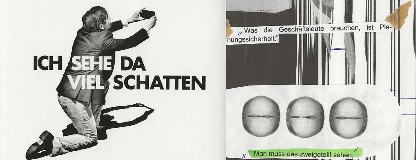 Bild zeigt eine sehr komplexe Collage als Buchcover