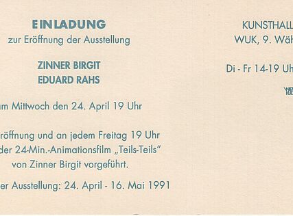 ZINNER Birgit Eduard RAHS | Kunsthalle Exnergasse