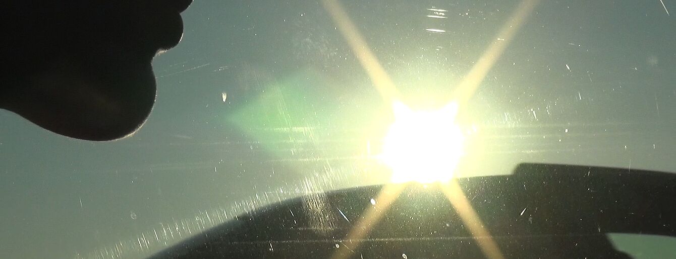 ein halbes Profil im Gegenlicht